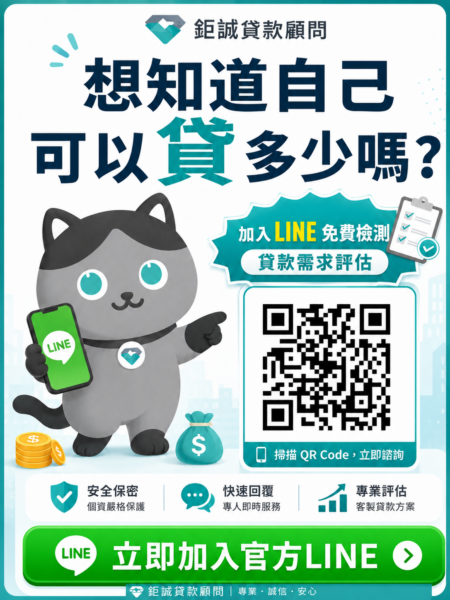 鉅誠官方LINE QR Code popout